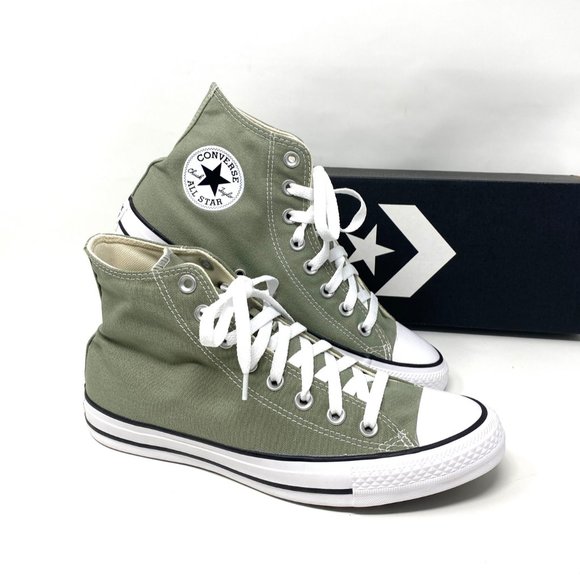 Converse Women's Size 9.5 164933C CTAS HI Jade Stone Gray Canvas Canvas Sneakers - Picture 6 of 8